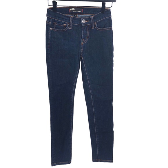 BDG Womens Size 25 Grazer Cigarette Skinny Blue Jeans Dark Wash Stretch Denim - Picture 6 of 7